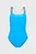 Женский синий купальник ELASTIC SOLID SWIMSUIT