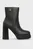 Женские черные кожаные ботильоны TJW HIGH HEEL ANKLE BOOT