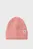 Дитяча рожева шапка MONOGRAM RIB BEANIE