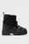Жіночі чорні шкіряні уггі SHEARLING