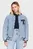 Женский голубой джинсовый бомбер LETTERMAN DENIM JACKET