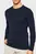 Мужской темно-синий лонгслив STRETCH SLIM FIT