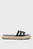 Женские черные кожаные слайдеры AUTHENTIC FLAT LTHR ESPADRILLE