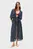 Женская темно-синяя туника с узором LONG KAFTAN