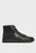 Чоловічі чорні шкіряні хайтопи HIGH TOP LACE UP PIPING