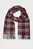 Мужской бордовый шерстяной шарф в клетку MULTI CHECK SCARF