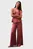 Жіночі коралові брюки SENSUAL SATIN WIDE LEG PANT