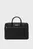 Мужская черная кожаная сумка для ноутбука