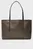 Женская черная сумка с узором EMBLEM AOP TOTE W/ POUCH