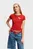 Женская красная футболка klj cap sleeve top