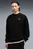 Мужской черный свитшот Essentials Elevated Relaxed Material Crew Sweatshirt Men