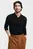 Мужское черное шерстяное поло EXTRAFINE MERINO WOOL POLO