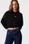 Жіночий чорний світшот WOVEN LABEL CREW NECK