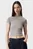 Жіночий сірий топ WARM TEXTURE RIB MOCKNECK TOP