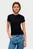 Женская черная футболка SLIM C-NECK