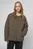 Женский темно-зеленый пуховик