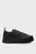 Женские черные кожаные сникерсы FLATFORM