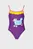 Дитячий фіолетовий купальник AWT ROUCHE KIDS GIRL ONE PIECE