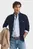 Чоловічий темно-синій кардиган CASUAL COTTON ZIP