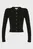 Женский черный шерстяной кардиган MERINO RIB CFREW NK CARDI