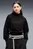 Женский черный свитшот HER Relaxed Mock Neck Crew Sweatshirt Women