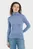 Женский голубой шерстяной гольф MERINO ROLL-NK LS