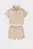 Дитячий бежевий лляний комплект одягу (сорочка, шорти) SOFT LINEN SHORTS SET