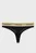 Женские черные трусики THONG
