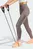 Женские коричневые тайтсы Optime Workout 3-Stripes 7/8 Leggings