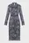 Жіноча темно-синя сукня з візерунком Printed Textured Satin