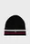 Чоловіча чорна шапка ELEVATED WOOL FLAG BEANIE