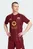 Мужская бордовая футболка в полоску AS Roma 24/25