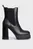Жіночі чорні шкіряні ботильйони TJW HIGH HEEL CHELSEA