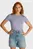 Жіноча бузкова футболка WASHED WOVEN LABEL RIB FIT TEE