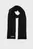Чоловічий чорний шарф PATCH CHUNKY RIB COTTON SCARF