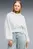 Женское светло-серое худи Essentials Cropped Balloon Sleeve Hoodie Women