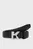 Женский черный кожаный ремень logo