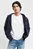 Мужское темно-синее худи EMBOSSED FULL-ZIP