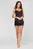 Женская черная пижама (топ, шорты)