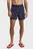 Мужские темно-синие плавательные шорты с узором BOAT EMBROIDERY SWIM SHORTS