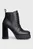 Жіночі чорні шкіряні ботильйони TJW HIGH HEEL LACE UP BOOT