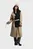 Женский коричневый тренч KLJ MIXED MATERIAL TRENCH