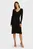 Женское черное платье ICONIC RIB SWEATER DRESS