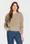 Женский бежевый шерстяной пуловер CHUNKY V-NECK SWEATER