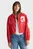 Женский красный бомбер CROPPED VARSITY