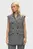 Женский серый жилет с узором embellished lapel