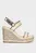 Женские бежевые босоножки PLATFORM TH MONO RAFIA WEDGE