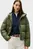 Жіночий зелений пуховик PUFFER