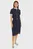 Женское темно-синее платье RIB TRIM SS KNEE DRESS