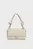 Женская белая кожаная сумка PUSHLOCK LEATHER SHOULDER BAG